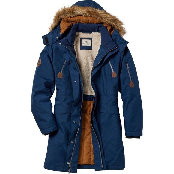 Jackets & Blazers - Women's Crater Lake Blue Water Hooded Faux Fur Winter Warm Vest Jacket Coats
